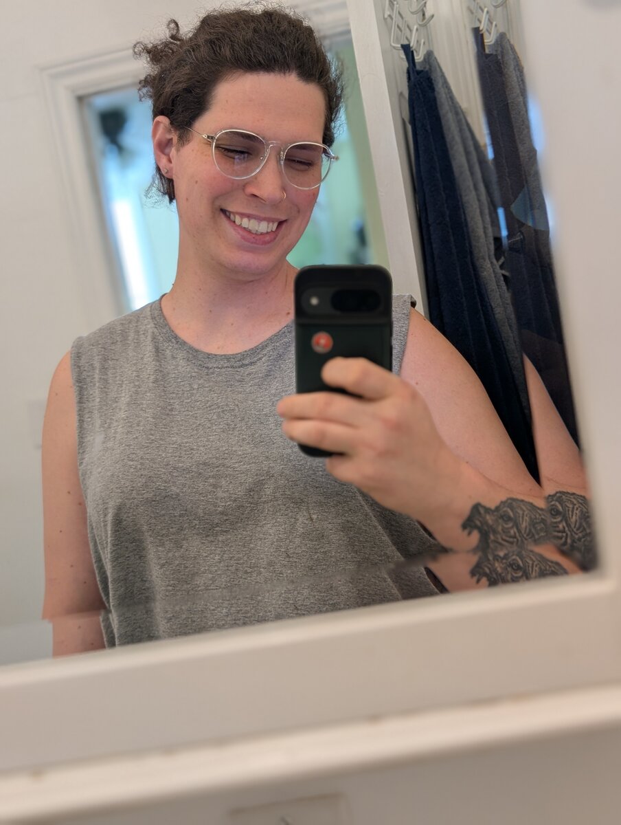 Harper smiling in a mirror selfie